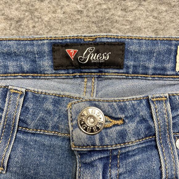 Guess Low Rise Jegging Maxine Fit Cropped Jeans Women's Size 27 Blue Denim - Picture 7 of 14